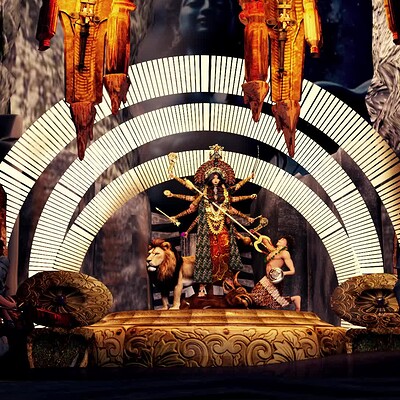 3D Durga Maa Model 3D Render